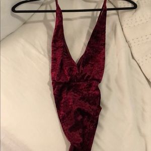 red velvet bodysuit